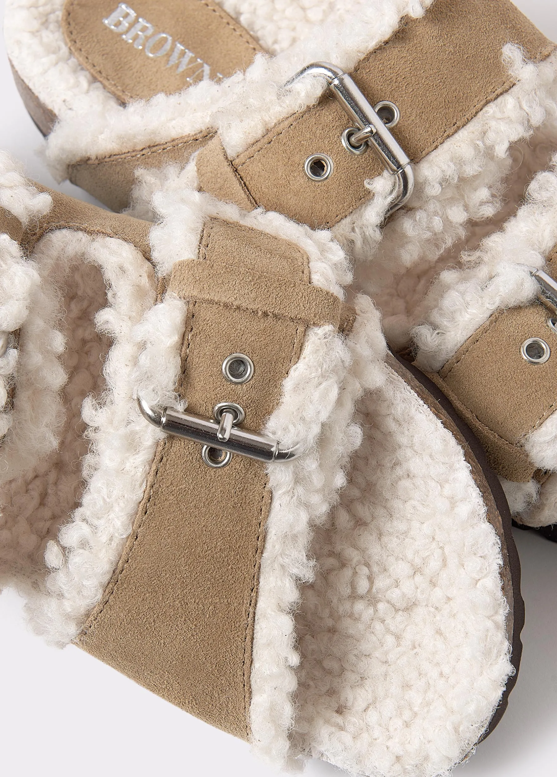 Zapatos*Brownie Sandalia bio borrego Taupe