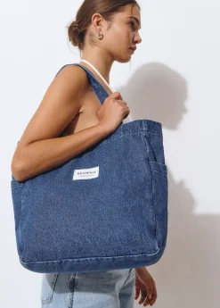 Bolsos*Brownie Shopper tejido denim Azuloscuro