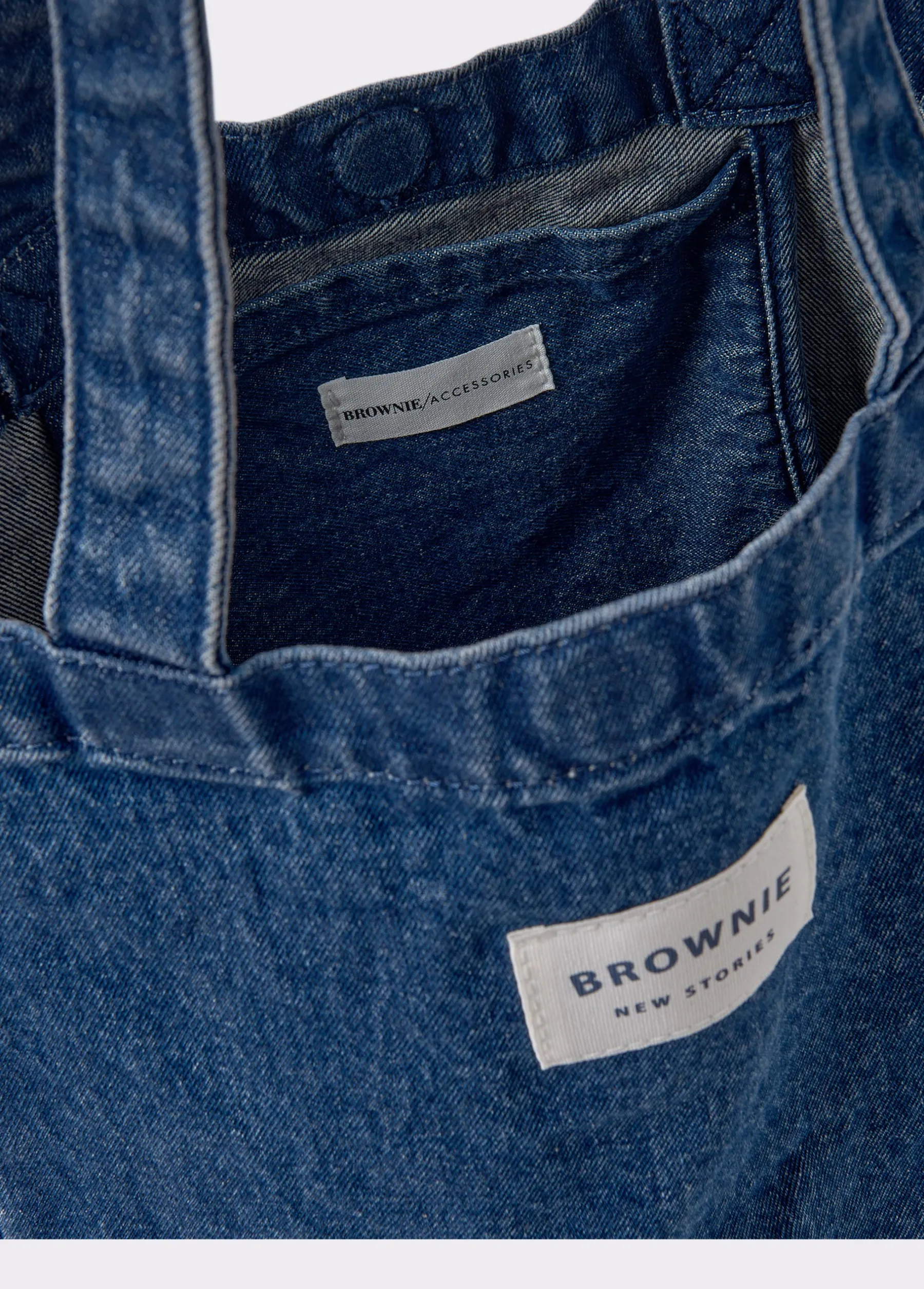 Bolsos*Brownie Shopper tejido denim Azuloscuro