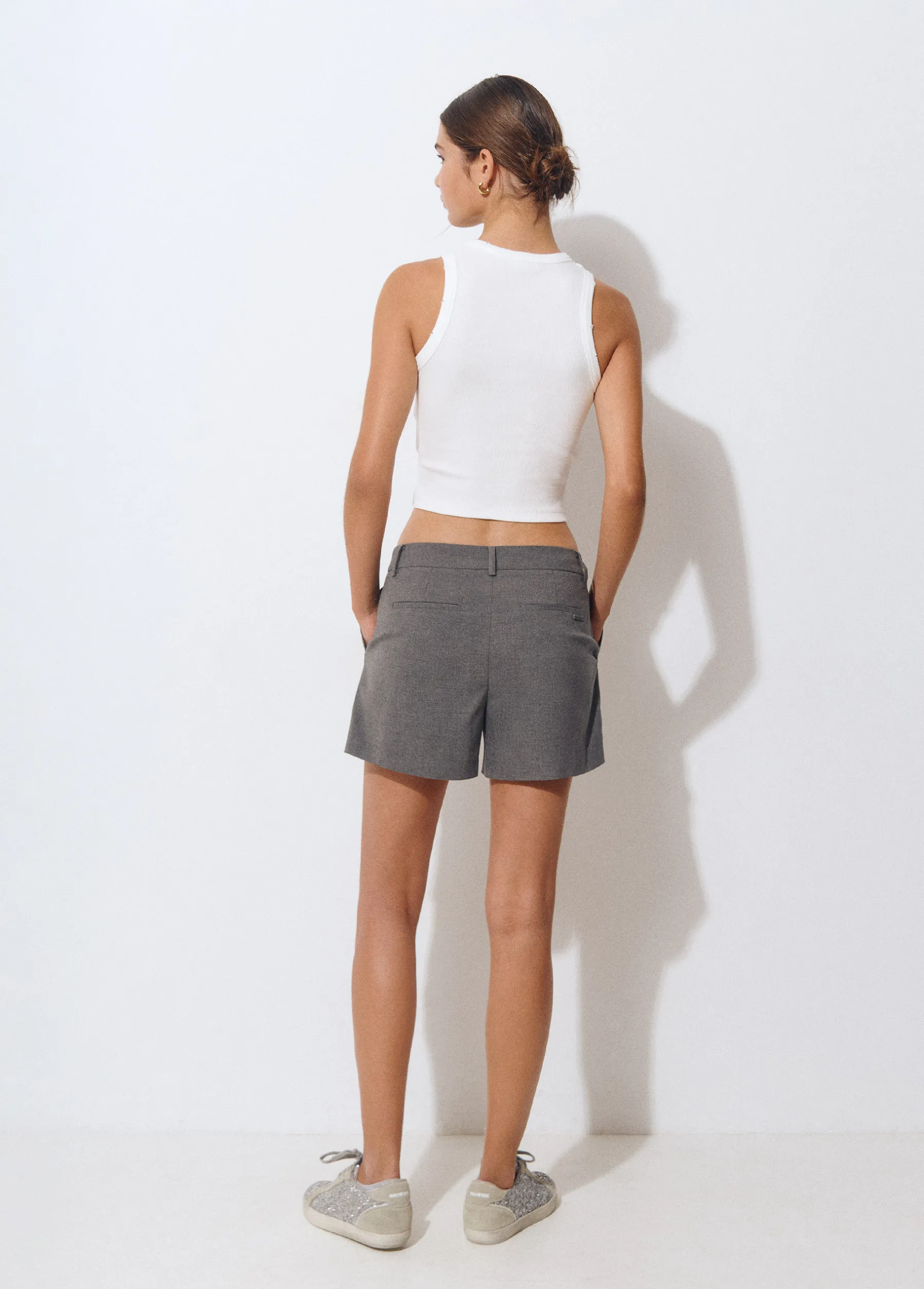 Total Look*Brownie Short tipo sastre Gris