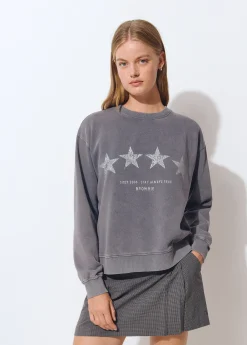 Sudaderas*Brownie Sudadera print estrellas Gris