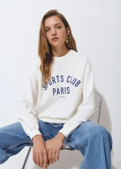 Sudaderas*Brownie Sudadera print texto manga ranglan