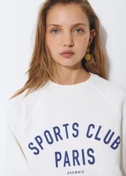 Sudaderas*Brownie Sudadera print texto manga ranglan