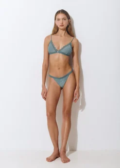 Ropa Interior*Brownie Sujetador lurex puntilla Verde