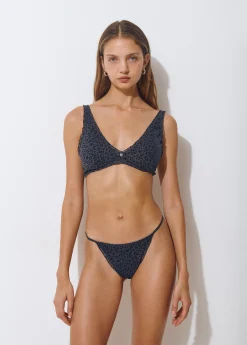 Ropa Interior*Brownie Tanga tul flocado animal print Azulnoche