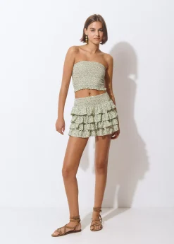 Camisetas Y Tops*Brownie Top bandeau animal print Kaki