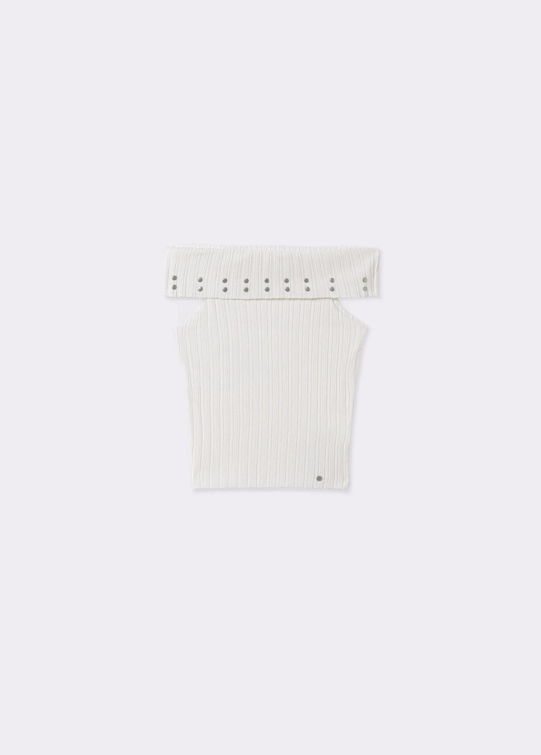 Camisetas Y Tops*Brownie Top bardot tachas Crudo