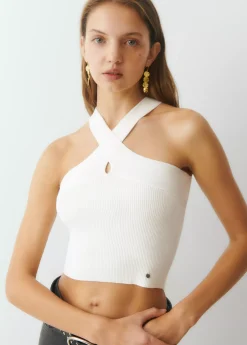 Camisetas Y Tops*Brownie Top punto cruzado Crudo