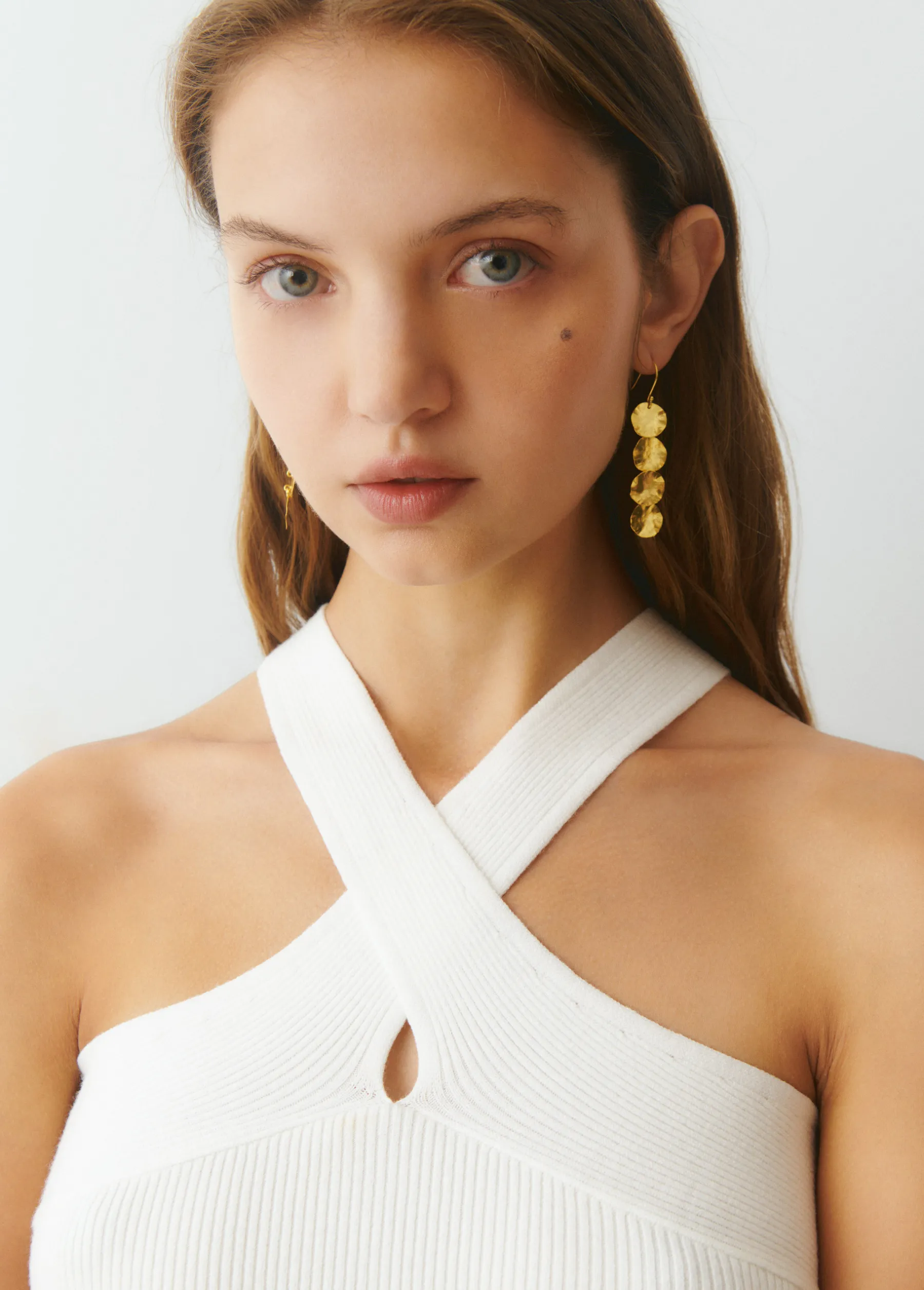 Camisetas Y Tops*Brownie Top punto cruzado Crudo