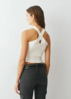 Camisetas Y Tops*Brownie Top punto cruzado Crudo