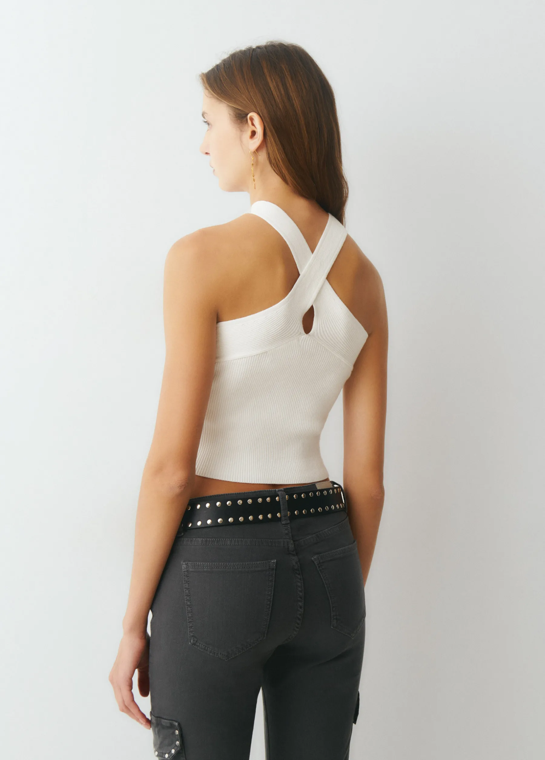 Camisetas Y Tops*Brownie Top punto cruzado Crudo