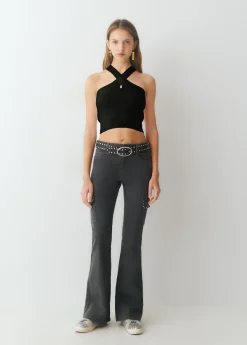 Camisetas Y Tops*Brownie Top punto cruzado Negro