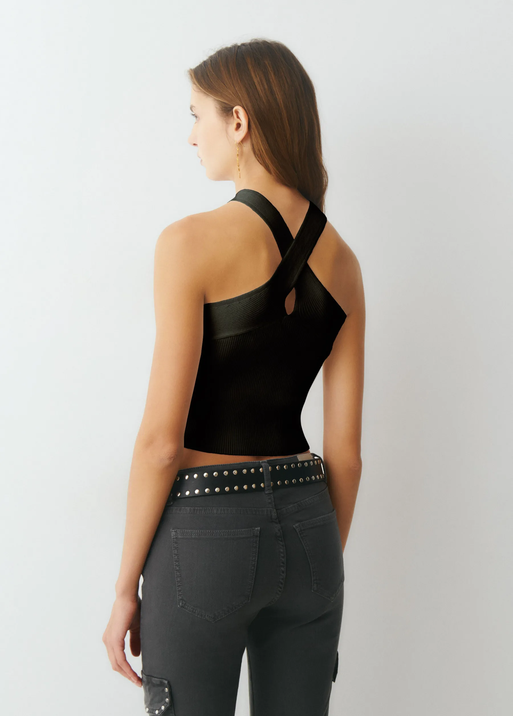 Camisetas Y Tops*Brownie Top punto cruzado Negro