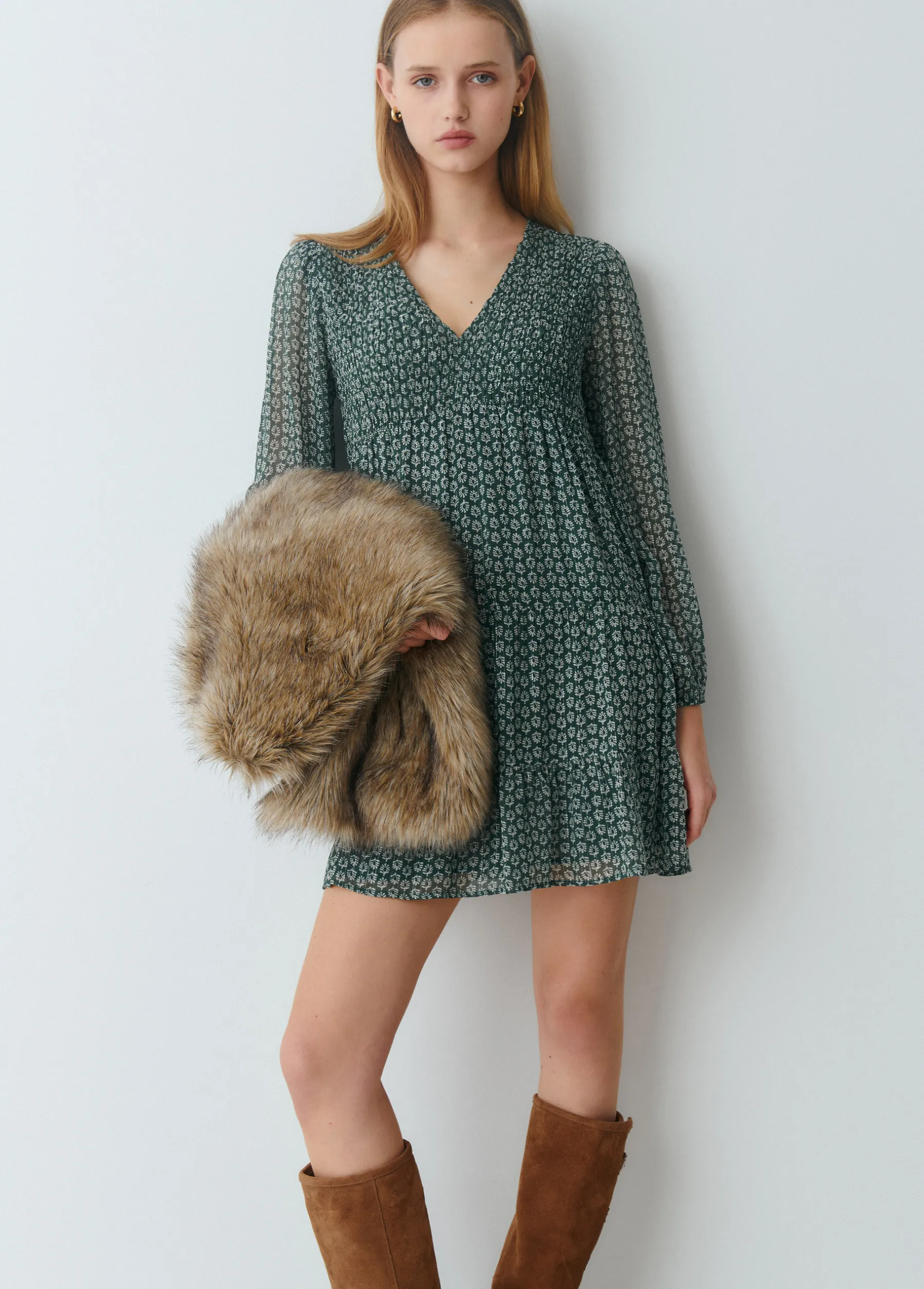 Vestidos Y Monos*Brownie Vestido estampado bicolor Verde