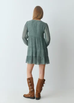 Vestidos Y Monos*Brownie Vestido estampado bicolor Verde