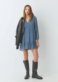 Vestidos Y Monos*Brownie Vestido estampado fluido Azul