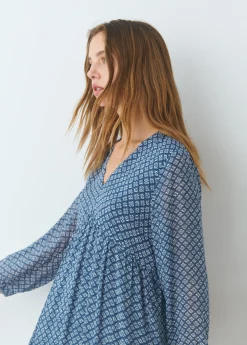 Vestidos Y Monos*Brownie Vestido estampado fluido Azul