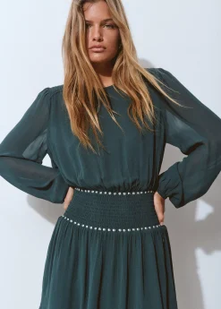 Vestidos Y Monos|Total Look*Brownie Vestido goma cintura detalle tachas