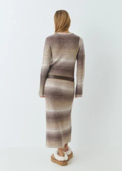 Vestidos Y Monos|Punto*Brownie Vestido largo space dyed Marron