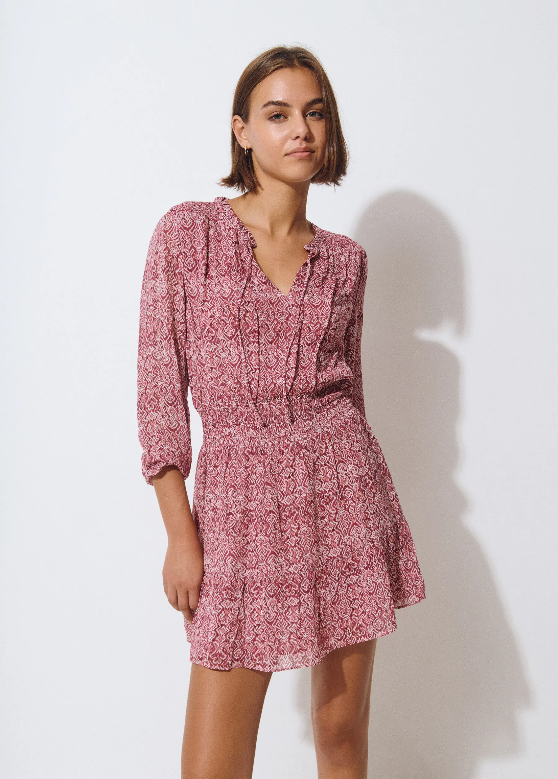 Vestidos Y Monos*Brownie Vestido smock estampado Teja